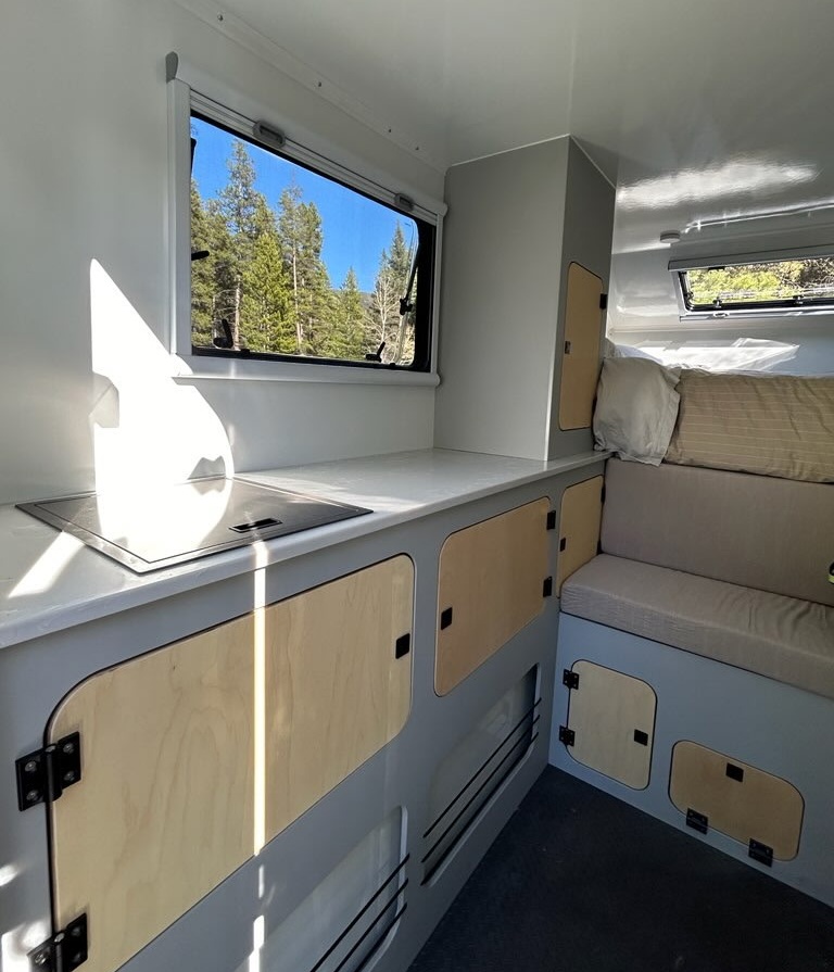 camper internal finished sink bed